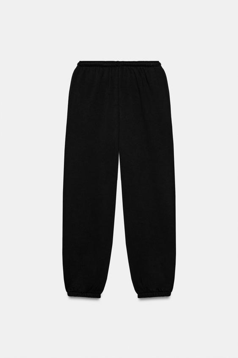 ZARA БРЮКИ-ДЖОГГЕРЫ ИЗ МЯГКОЙ ТКАНИ, ЧЕРНЫЙ