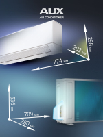 Настенная сплит-система AUX ASW-H09A4/CA-R2DI + AS-H09A4/CA-R2DI, белый