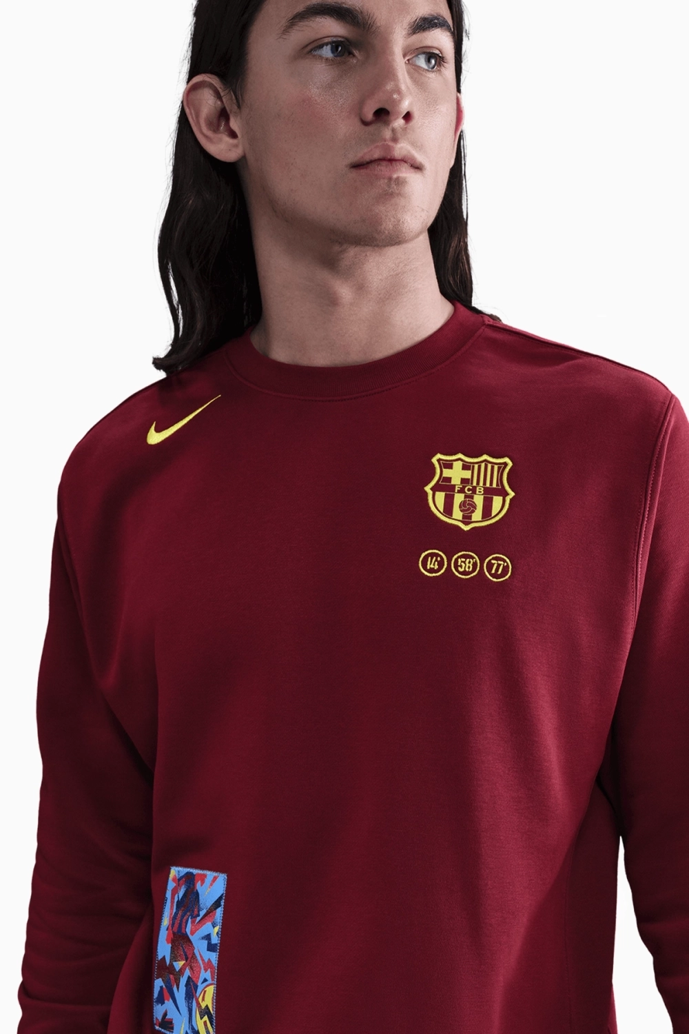 Кофта Nike FC Barcelona 25/26 Club - бордовый