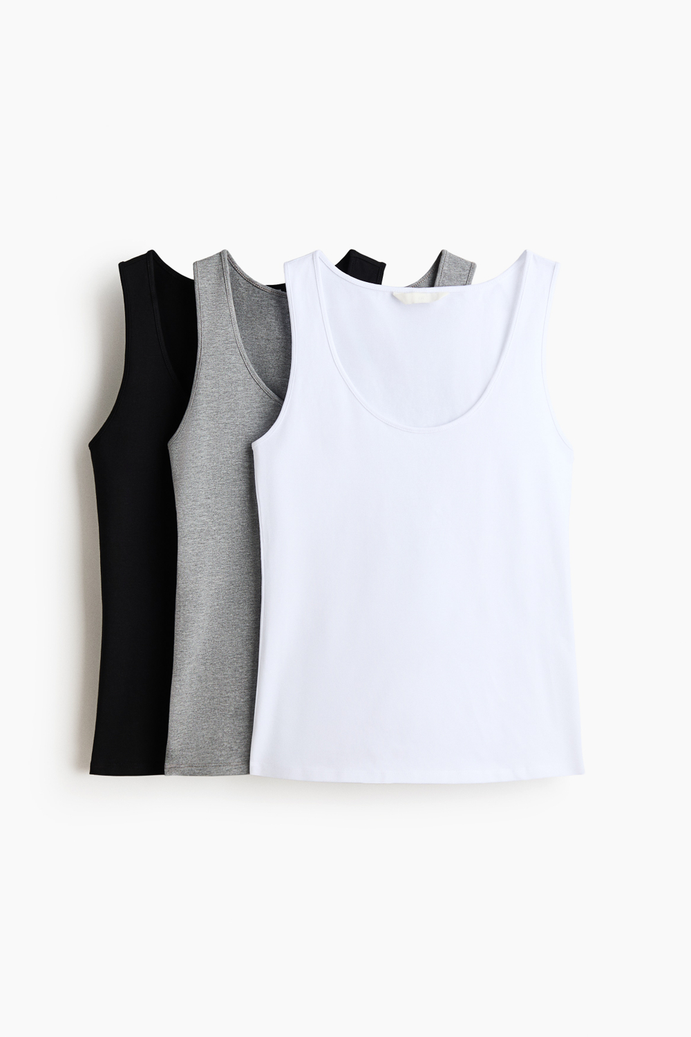 Хлопковые топы без рукавов, 3 шт. - H&M
