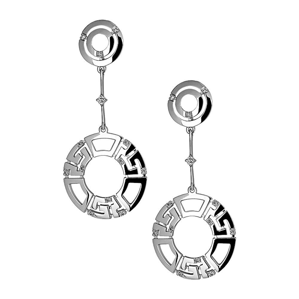 Серьги с бриллиантом  из белого золота JA-S-1С626394