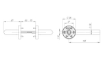 Ручка Fuaro (Фуаро) раздельная R.DSS201-0201/19 (DSS-0201/19) INOX 201
