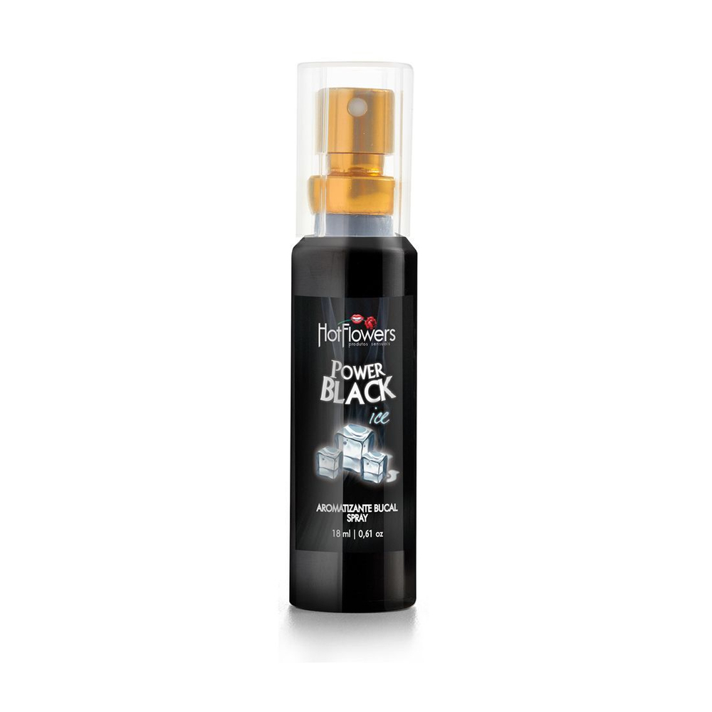 Спрей для глубокого минета HotFlowers Power Black, Ice, 18 мл.