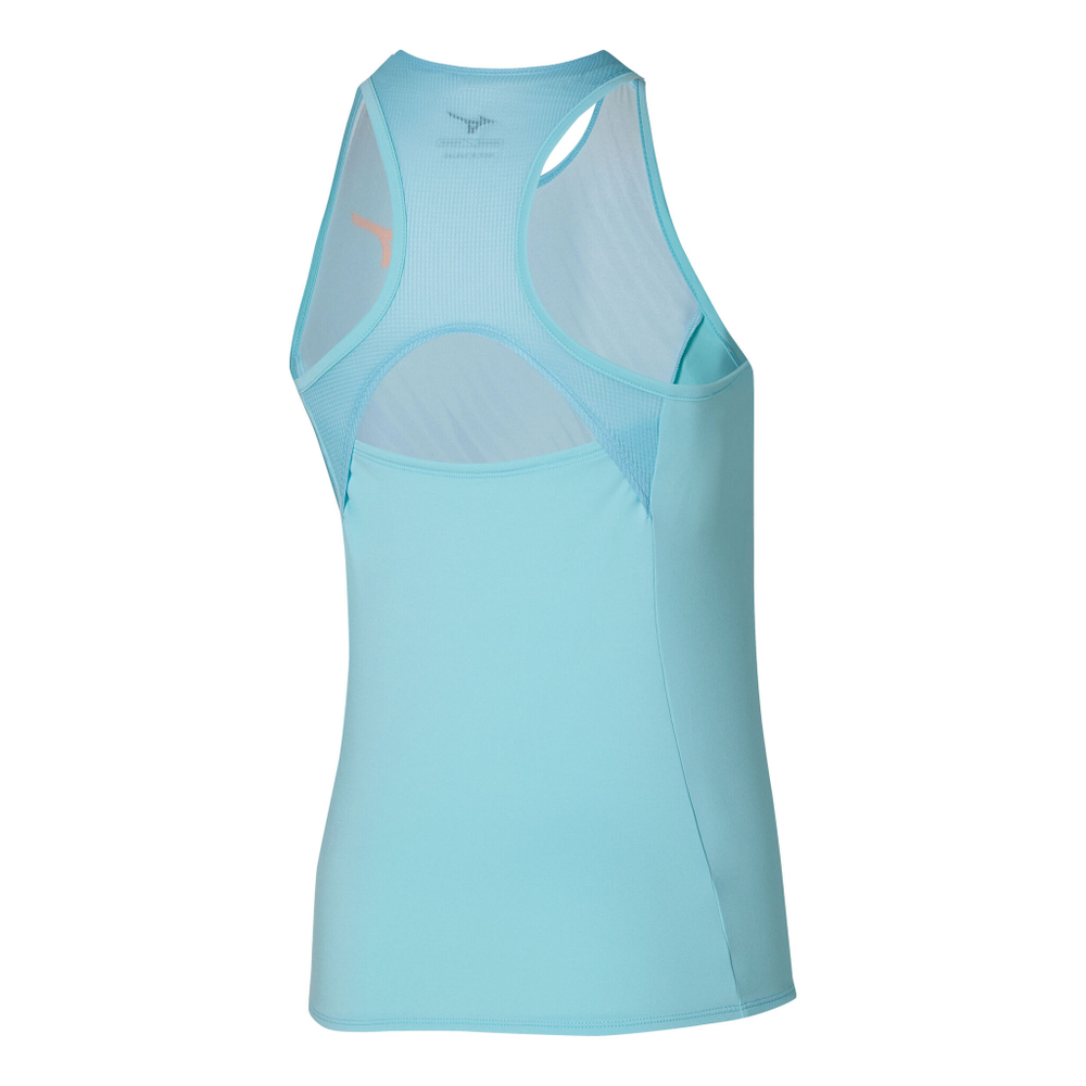 Женская теннисная майка Mizuno Printed Tank Top Women - Blue, Orange
