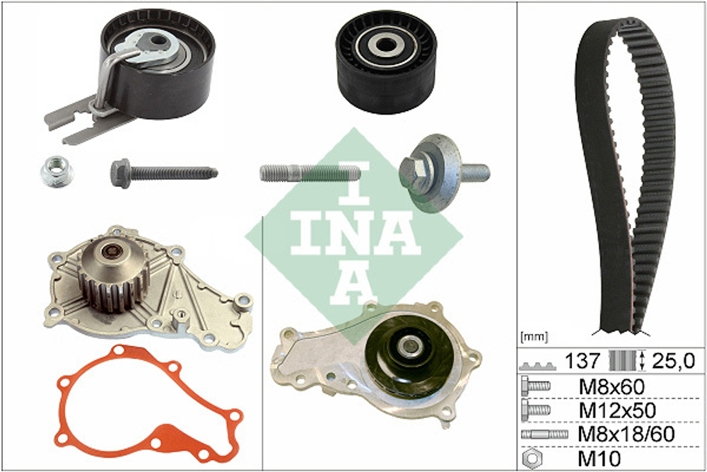 INA - 530037530-INA - Water Pump & Timing Belt Set - << PROVJERITE LISTU DIJELOVA NA TIPKU ISPOD KATALOSKOG BROJA