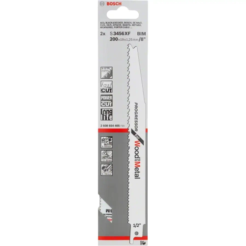 Сабельные пилки по дереву и металлу S3456 XF BOSCH 2608654406