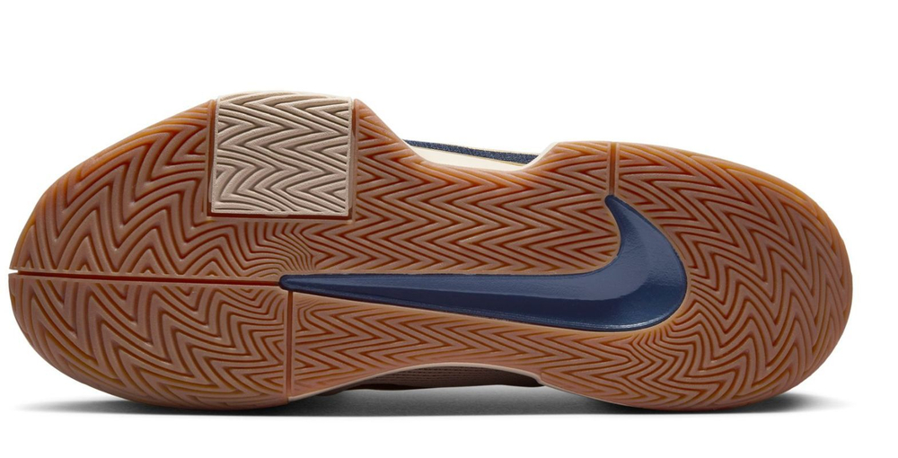 Мужские кроссовки теннисные Nike Zoom GP Challenge Pro Premium - Бежевый, небесный, Золотой