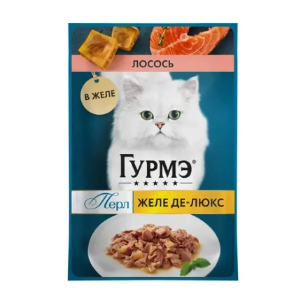 Лосось в желе, 75г влажный корм для кошек Гурмэ Перл