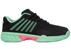 Женские теннисные кроссовки K-Swiss Express Light 3 Clay - black/neon mint/neon pastel pink