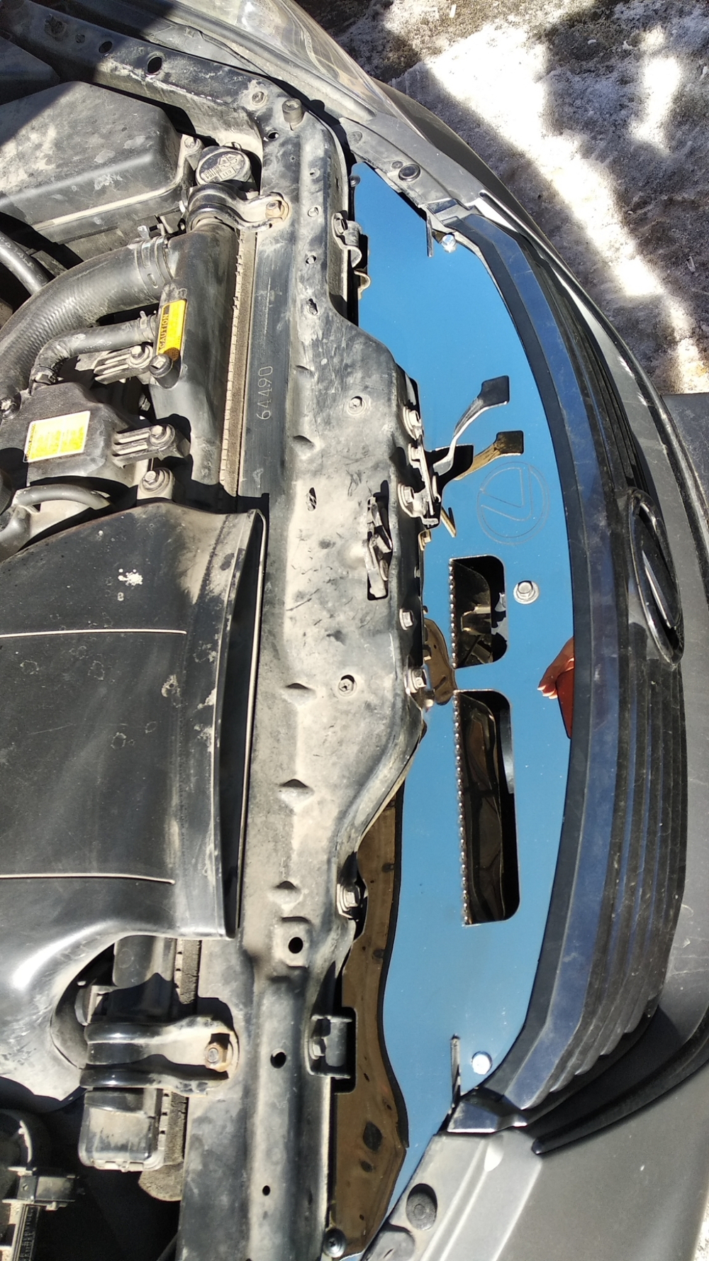 Накладка фальшрадиаторной решетки из зеркальной нержавейки Lexus SC430 рестайлинг и Toyota Soarer Z40 (ПОД ЗАКАЗ)