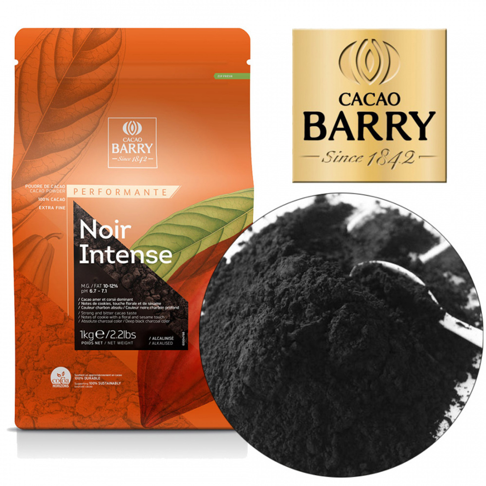Какао-порошок черный Noir Intense Cacao Barry, 100 гр