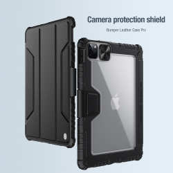 Чехол книжка от Nillkin для iPad Air 11 2024-, 10.9 с 2020-, Air 4, Air 5, Pro 11 2020-, серия Bumper Pro, с защитной шторкой для камеры