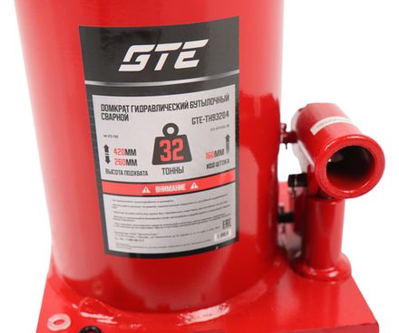 Цена на GTE (GTE-TH93204) Домкрат бутылочный 32т 260-420мм
