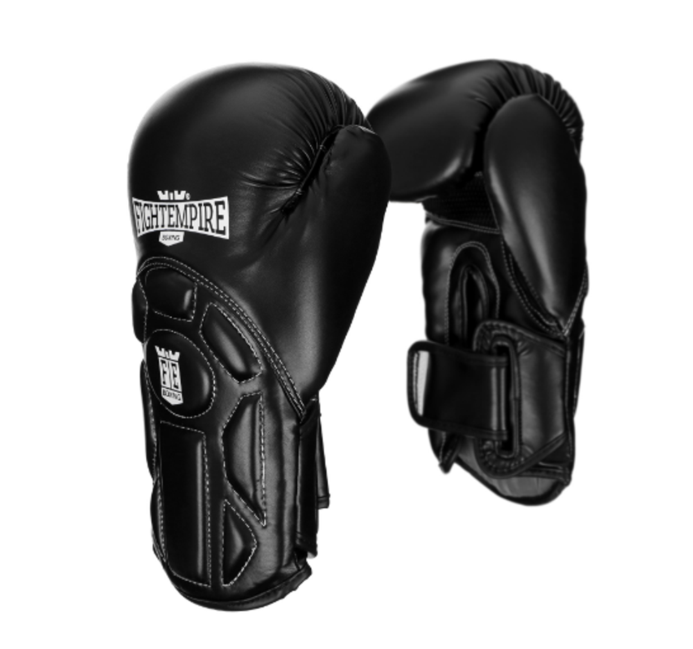 Перчатки боксёрские FIGHT EMPIRE, PREMIUM, чёрные, размер 8 oz