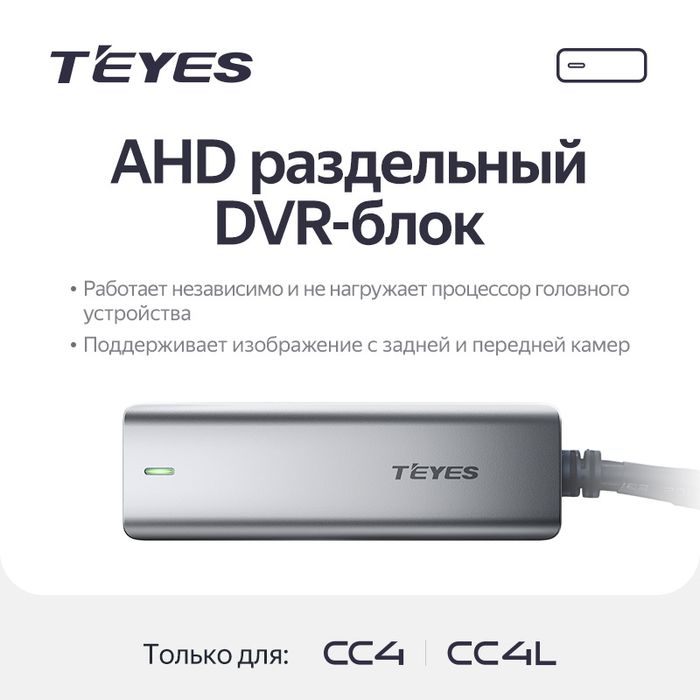 Блок видеозаписи с 4-x камер 360 для автомагнитол Teyes CC4 - AHD-DVR-BOX-360 (ADAS, Teyes Online, режим охраны)