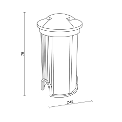 Уличный встраиваемый светильник Outdoor O044DL-L1S3K1
