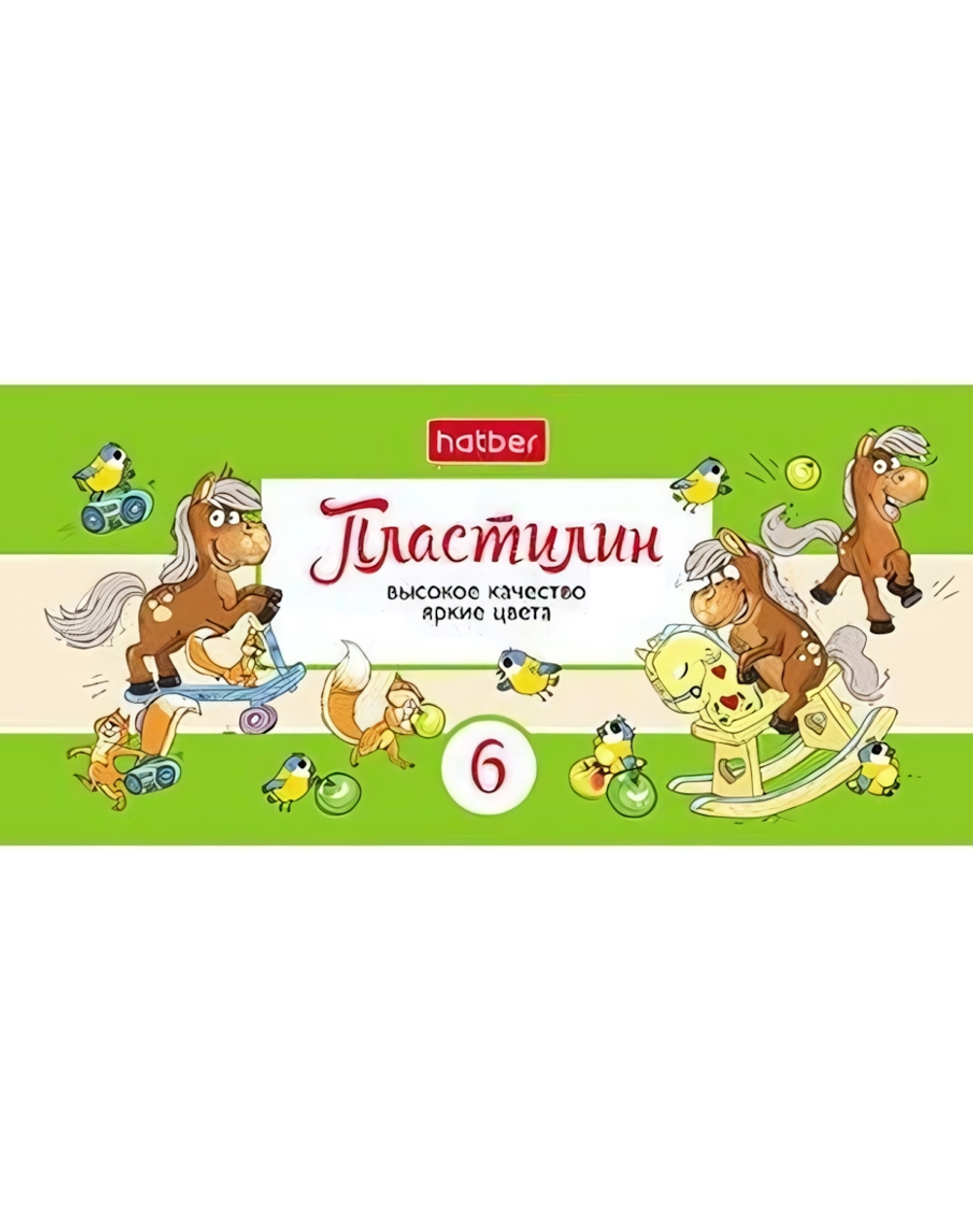 Пластилин 6цв. 90г. Веселые истории (Хатбер)