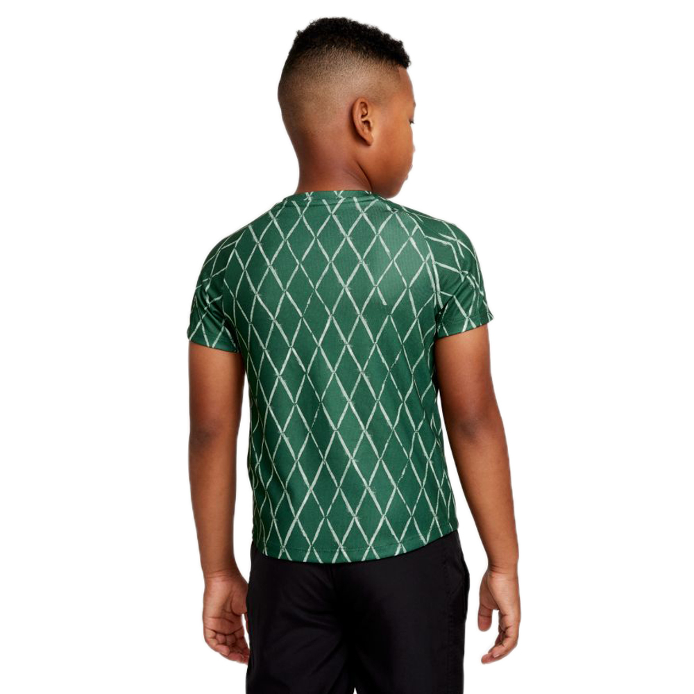 Футболка для мальчика теннисная Nike Court Dri-Fit Victory SS Top Printed - gorge green/white
