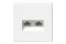 Розетка RJ45 Systeme Electric ARTGALLERY двойная белый 39397