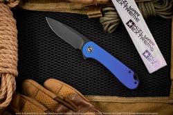 Нож Civivi Elementum C907X сталь D2 BlackWash рукоять Blue G10