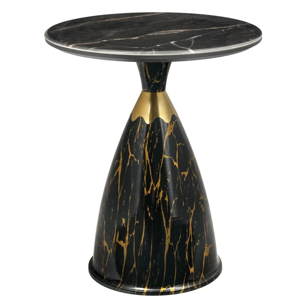 Кофейный столик Bradex Home Secret диам.40см x 54см, чёрный мрамор, металл, керамика