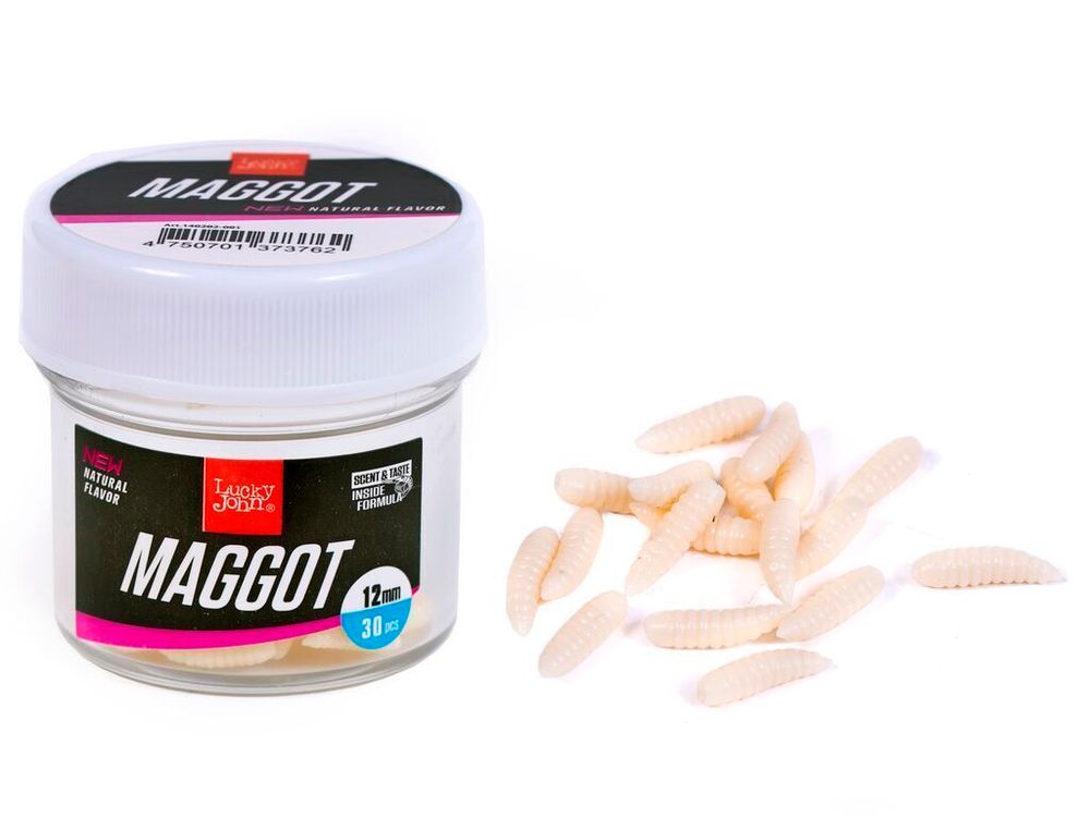 Насадки искусственные съедобные LJ Pro Series MAGGOT опарыш 12мм 30шт.