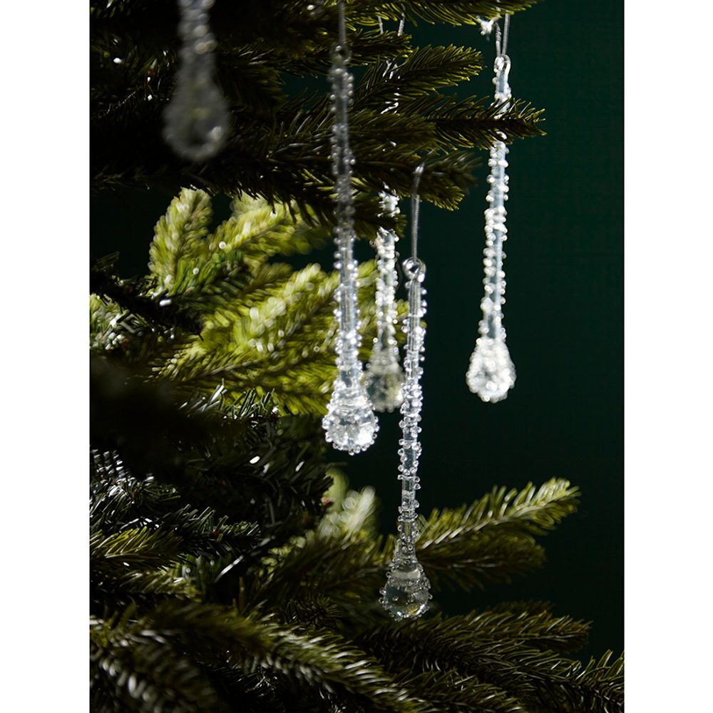 Набор ёлочных украшений Icy sparkles из коллекции New Year Essential, 6 шт.