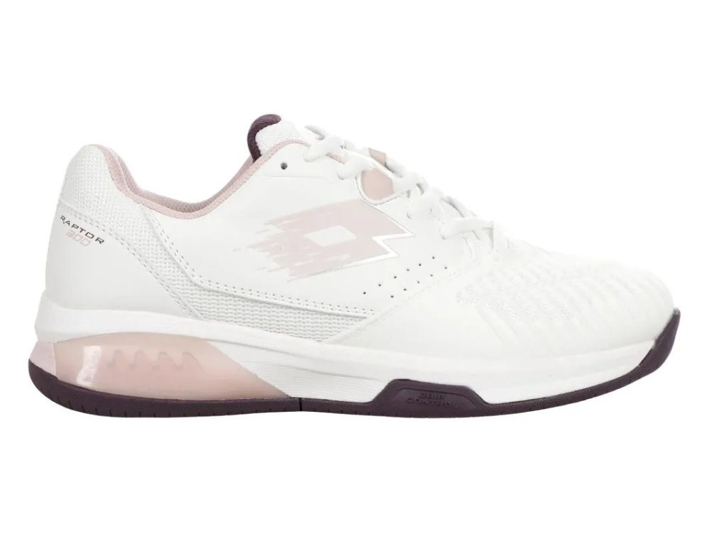 Женские теннисные кроссовки Lotto Raptor Hyperpulse 300 Clay - all white/hushed violet