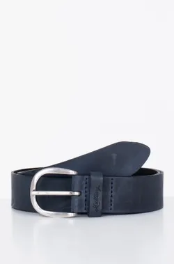 Ремень взрослый MUSTANG Leather belt in 35 mm with buckle in polished silver(Leather in a light pull-up look with vintage ch