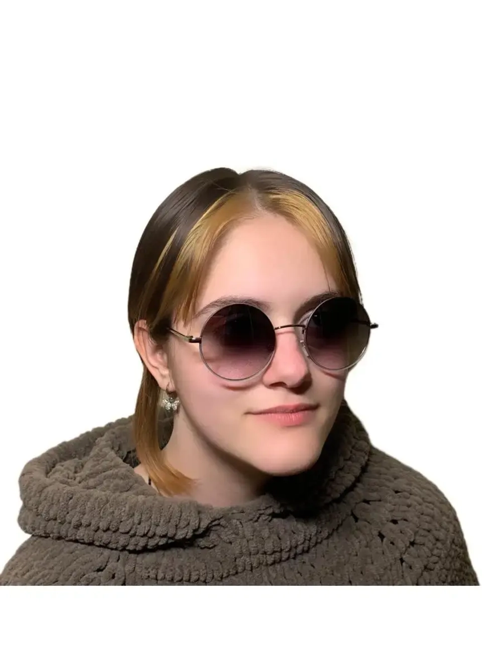Зеркальные круглые очки