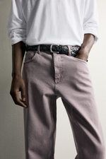 БРЮКИ STRAIGHT FIT С ЭФФЕКТОМ ПОТЕРТОСТИ — ZARA
