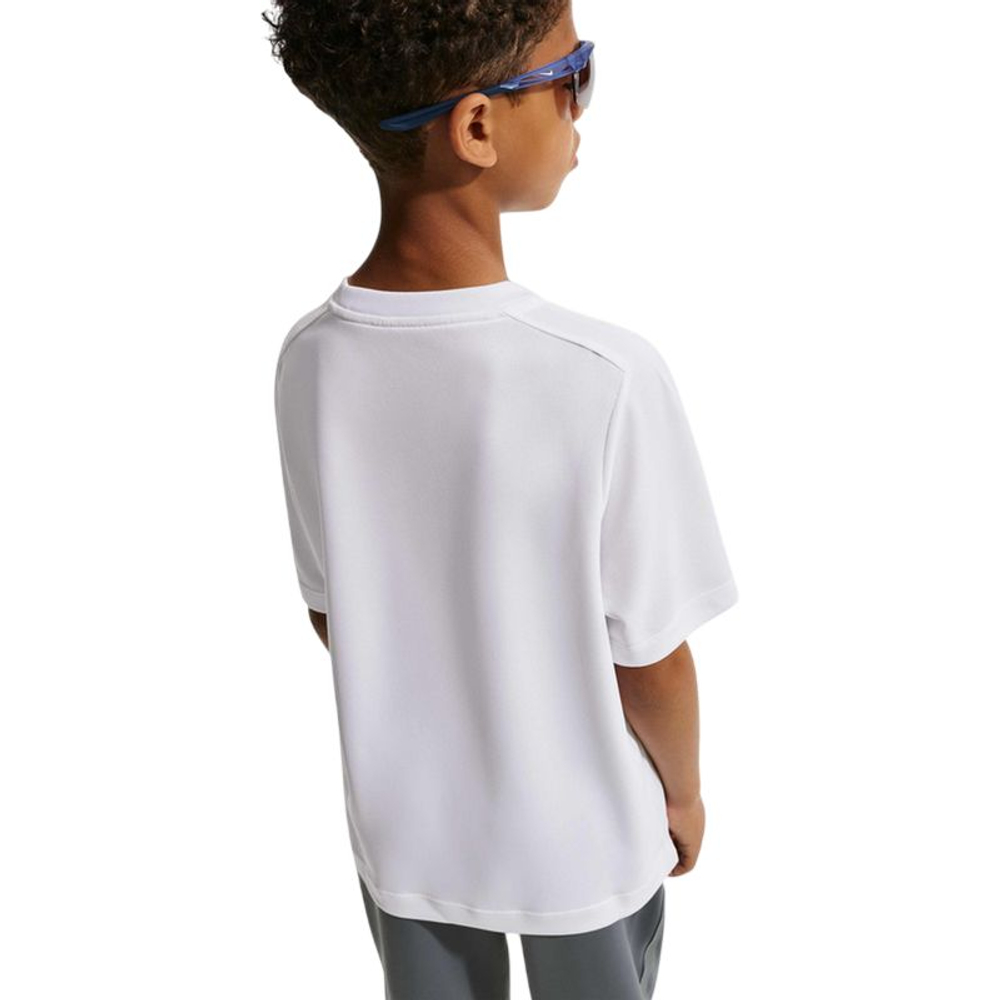 Футболка для мальчика теннисная Nike Boys Dri-FIT Multi Short Sleeve - white/black
