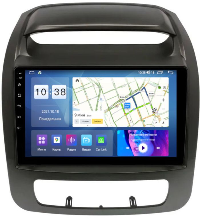 Магнитола для KIA Sorento 2 XM 2012-2020 c экраном климата снизу - Parafar PF224T1LUX1XHD на Android 13, CarPlay, 4G SIM-слот