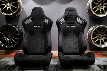 Сиденья спортивные JBR 1074 замша чёрная (2шт)