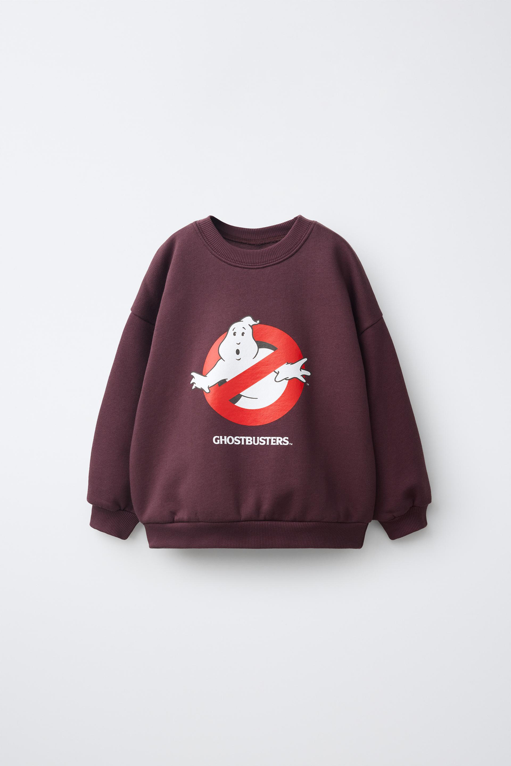 ZARA ТОЛСТОВКА С ПРИНТОМ GHOSTBUSTERS™, БУРГУНДИ