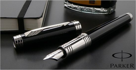 Перьевая ручка Parker Premier Lacque F560, цвет: Black ST, перо: M, перо: золото 18К, S0887850