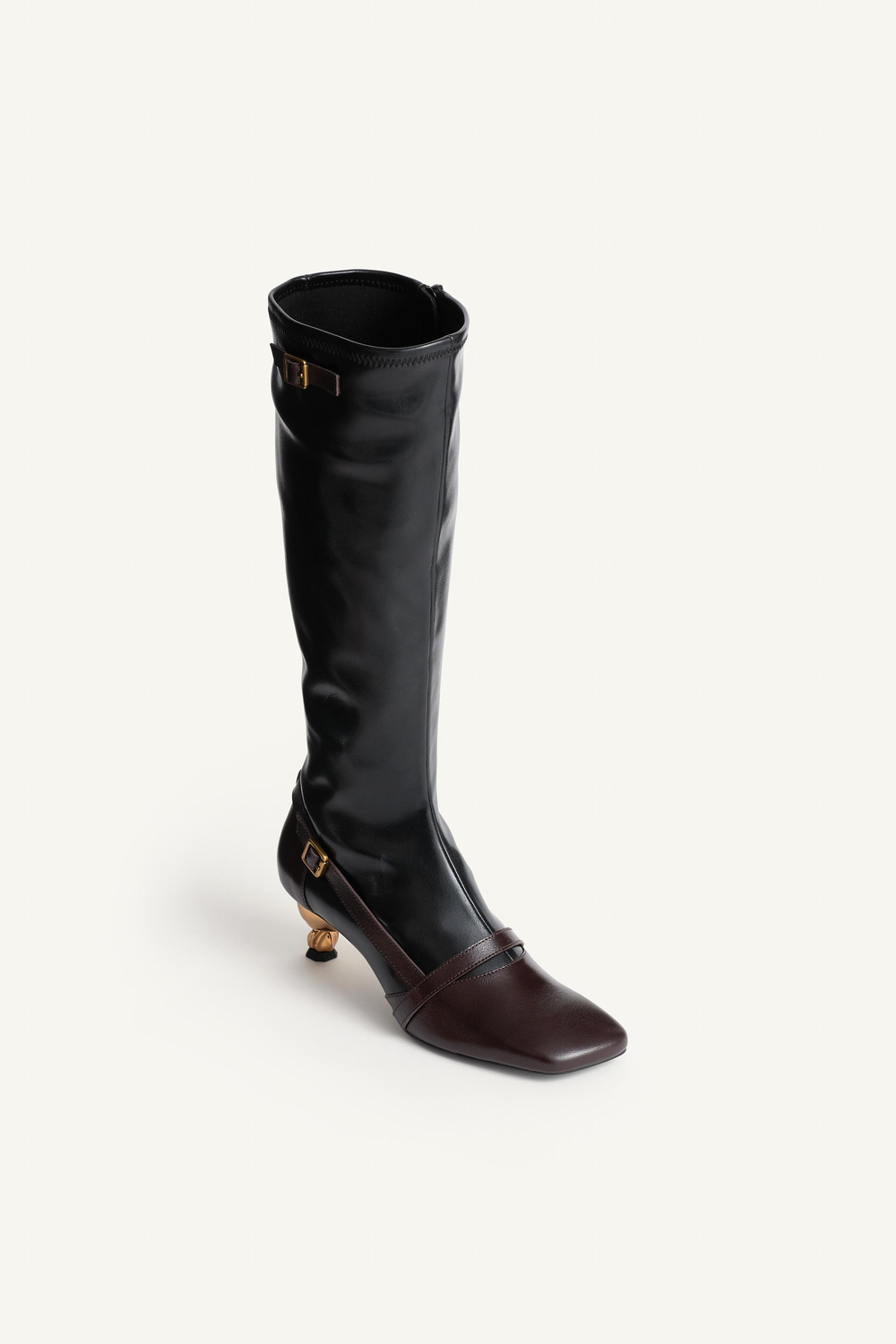 ZARA САПОГИ С КОНТРАСТНЫМИ ДЕТАЛЯМИ - LIMITED EDITION, РАЗНОЦВЕТНЫЙ