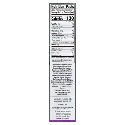 Annie's Homegrown, Organic Baked Bunny Graham Snacks, Neapolitan , 7.5 oz (213 g)