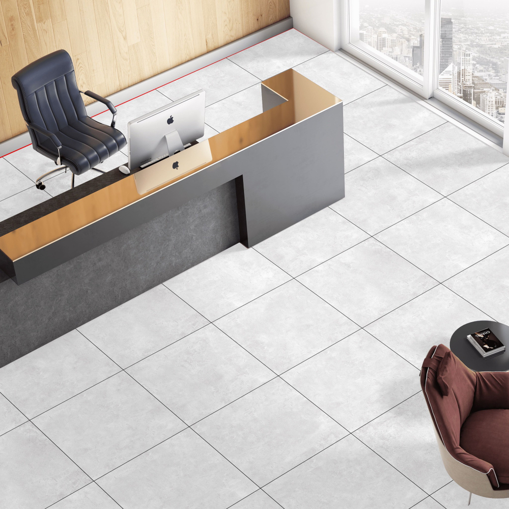 NT Ceramic Cemento Zett Bianco 60x60