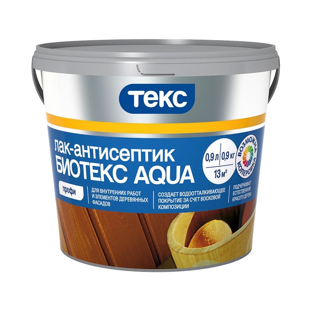 ТЕКС Лак Биотекс AQUA, Эко-Защита вишня (0,9л)