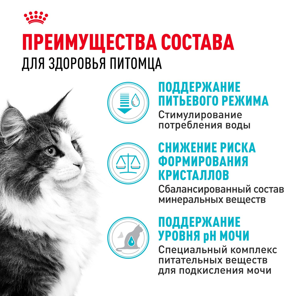 Royal Canin Urinary Care Уринари Кэа Корм сухой диета для взрослых кошек для поддержания здоровья мочевыделительной системы 4кг