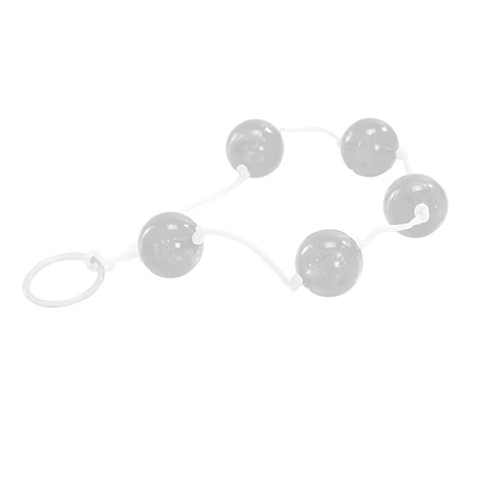 Прозрачные анальные шарики JAMMY JELLY ANAL LOVE BALLS CRYSTALL - 40 см. (Цвет: прозрачный)