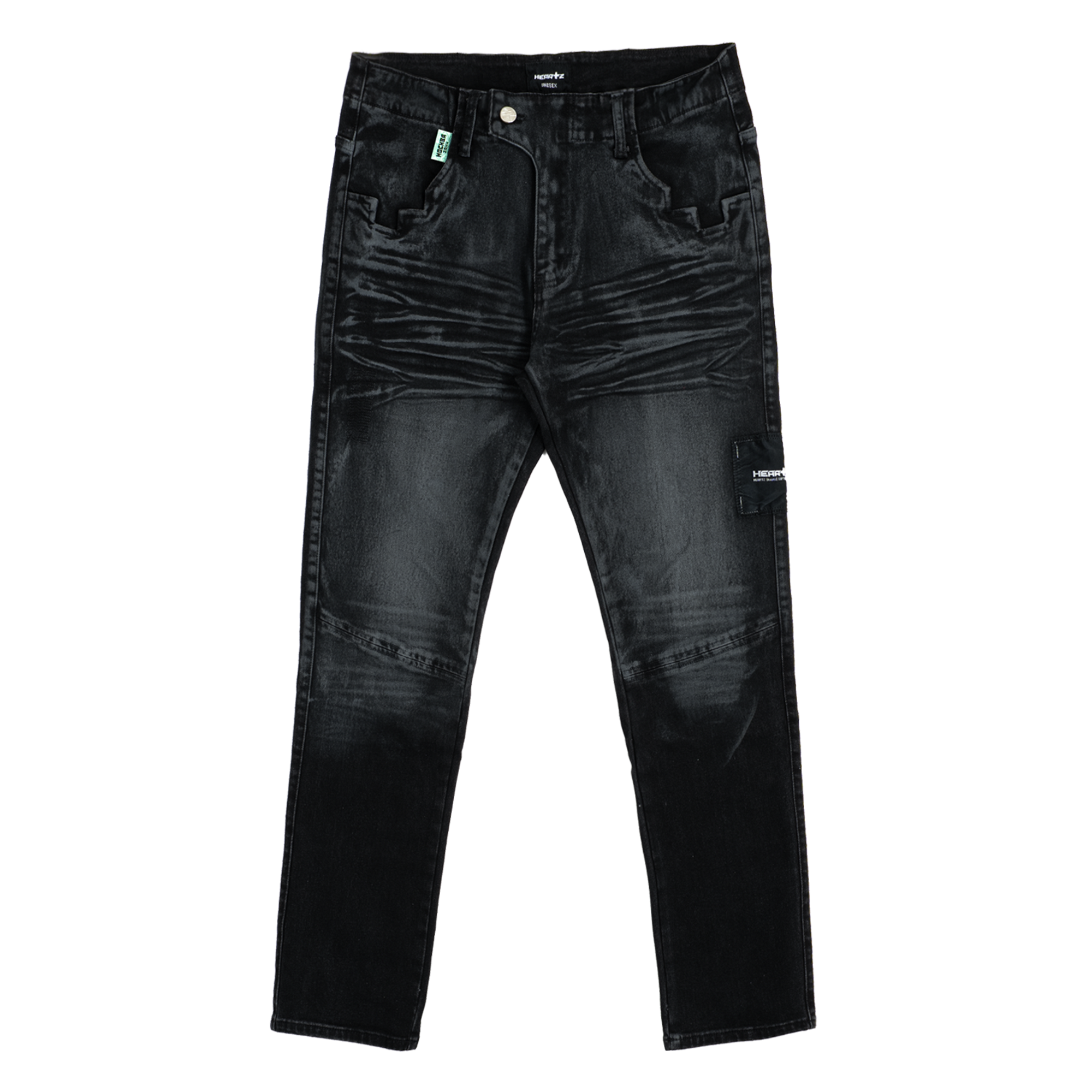 «RUNOFF» Waxed Skinny Jeans