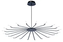 Люстра потолочная светодиодная на штанге NewRgy 3107-DW-120 SANDY BLACK, 30 Вт, чёрная