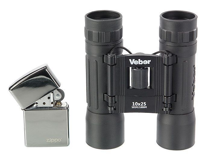 Бинокль Veber Sport 10x25 черный