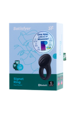 Эрекционное кольцо с вибрацией Satisfyer Signet Ring с возможностью управления через приложение