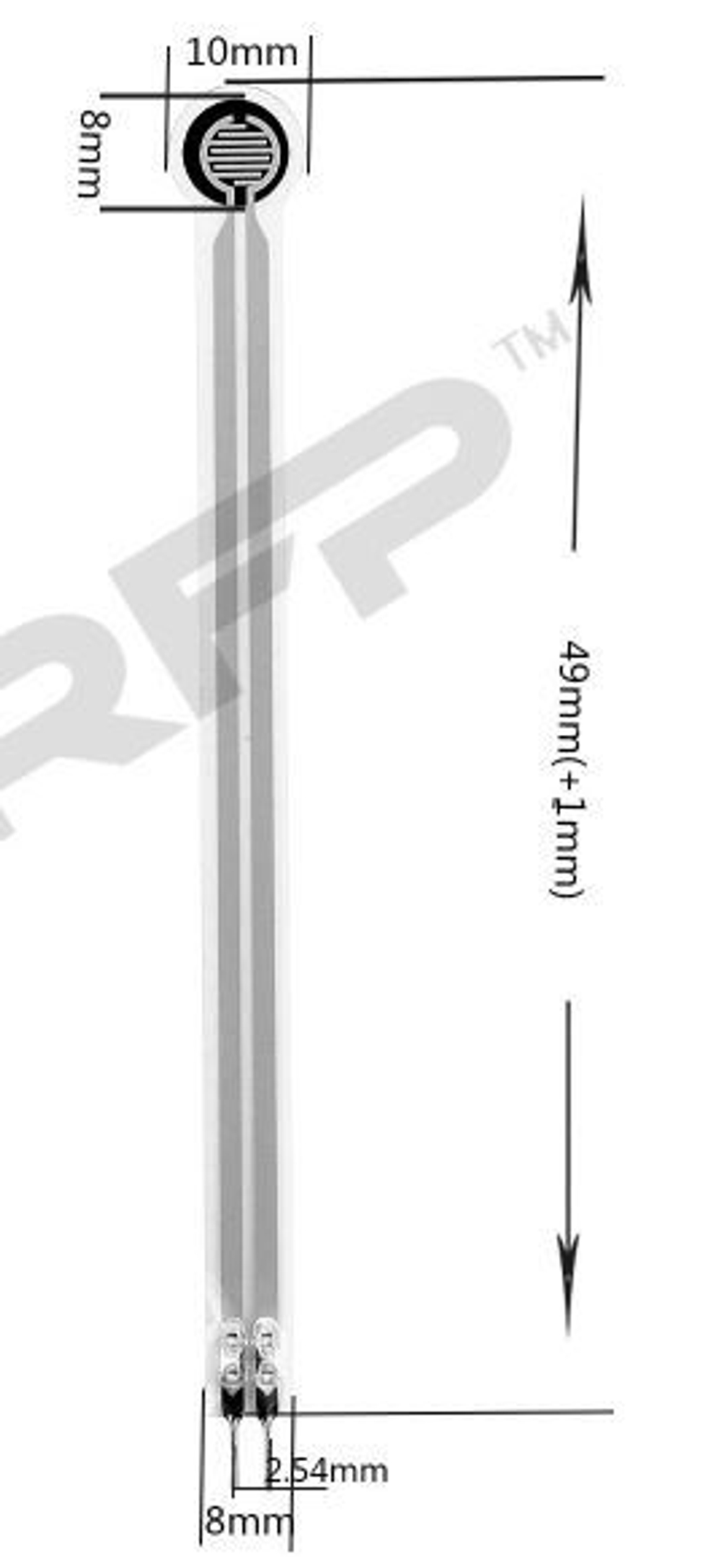 Пленочный датчик давления RFP602 - 5кг