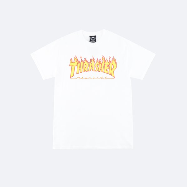 Футболка Thrasher Flame Logo (white) артикул: - купить в магазине Дайс