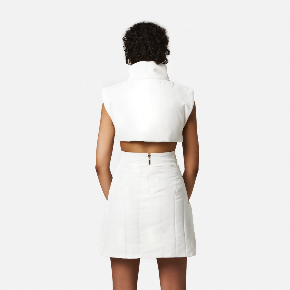 MILKY NYLON SKIRT