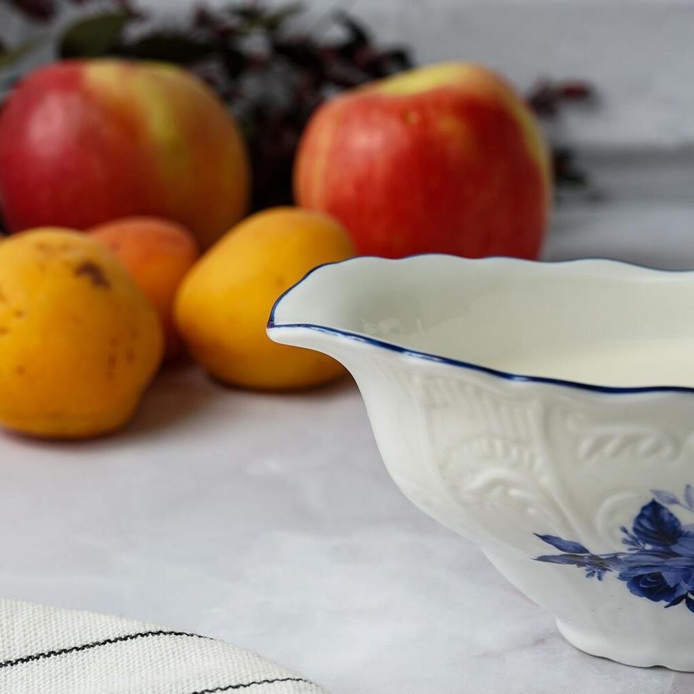 Соусник 150 мл 12*5,9 см h7,1 см с ручкой фарфор Blue Flower P.L. Proff Cuisine [1]